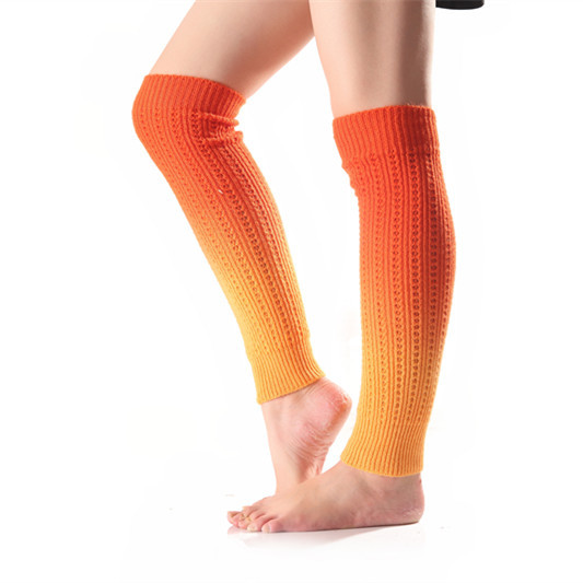 Autumn Winter Soft Cashmere Socks Dyeing Gradient Fashion Boots Warm Knit Leggings Long-barreled Socks